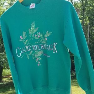 Glacier National Park vintage sweatshirt womens m